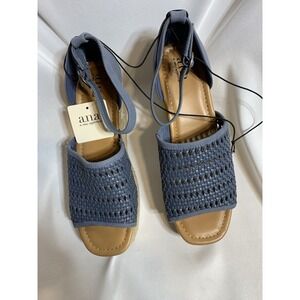 a.n.a. Lisa Denim Blue Espadrilles Denim Blue sz 9.5 m beach summer‎ springbreak